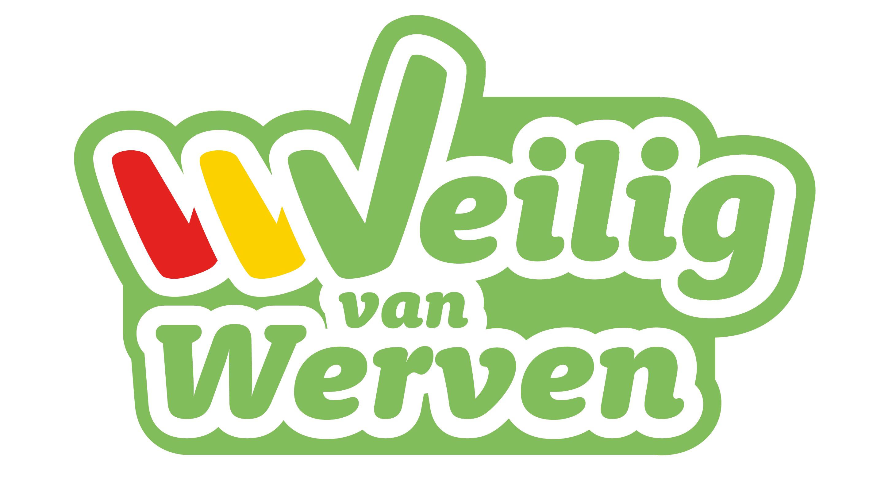 Logo 'Veilig van Werven' met een rood, geel en groen vinkje